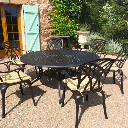 Amelia Table 6 Seater Set - Antique Bronze