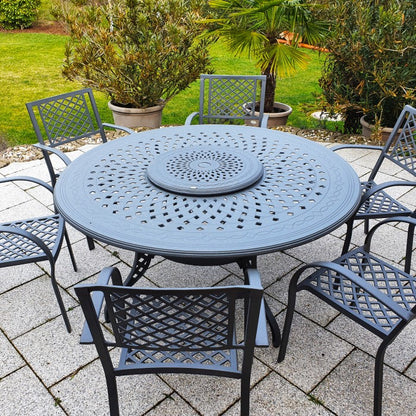 Amelia Table 6 Seater Set - Slate