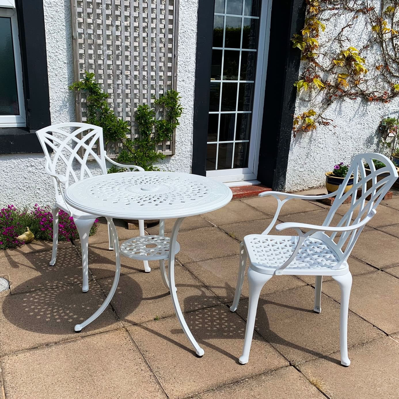 Anna Table 2 Seater Set - White