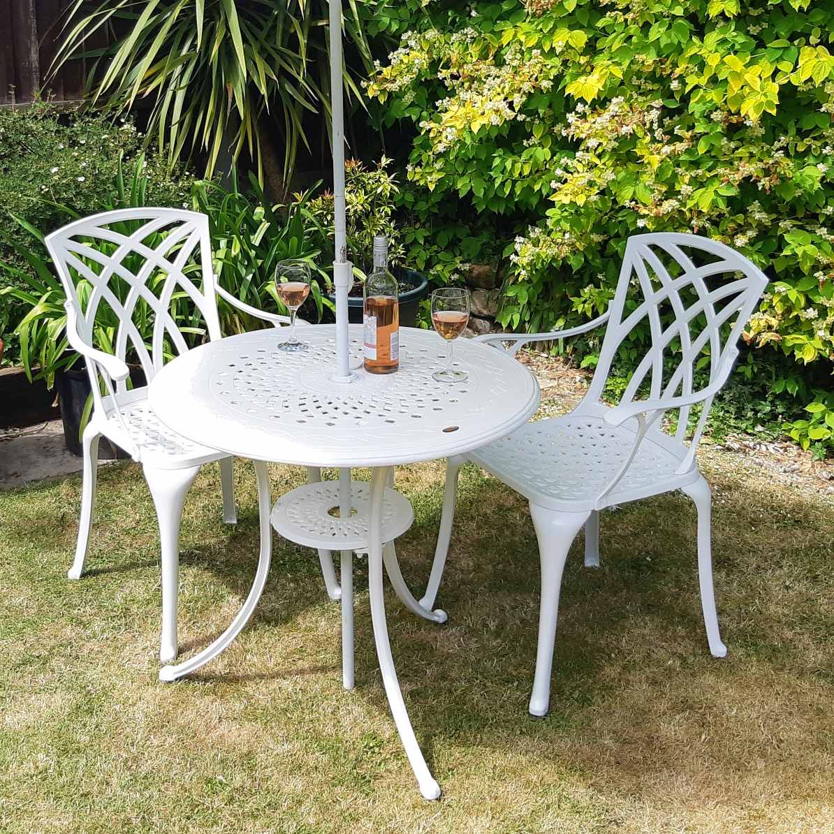 Anna Table 2 Seater Set - White