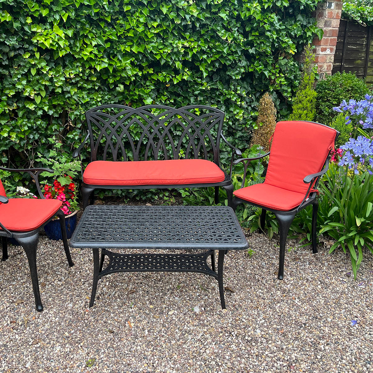 Claire Table 2 Seater Set - Antique Bronze