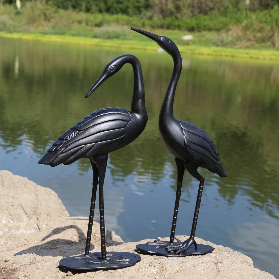 Crane Pair - Antique Bronze