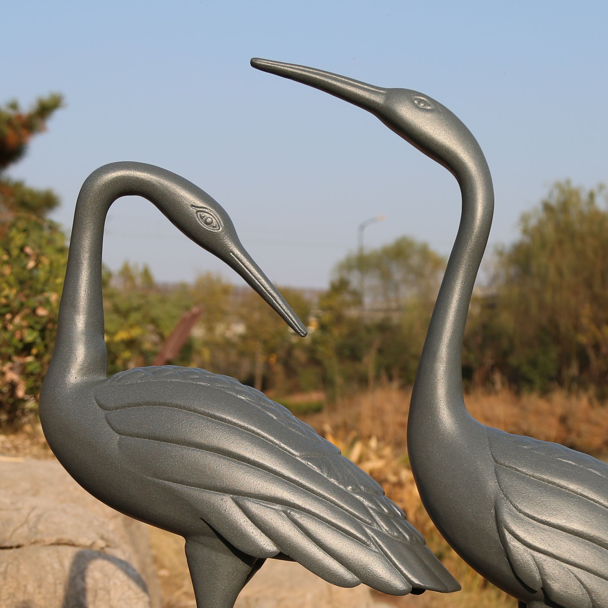 Crane Pair - Slate Grey