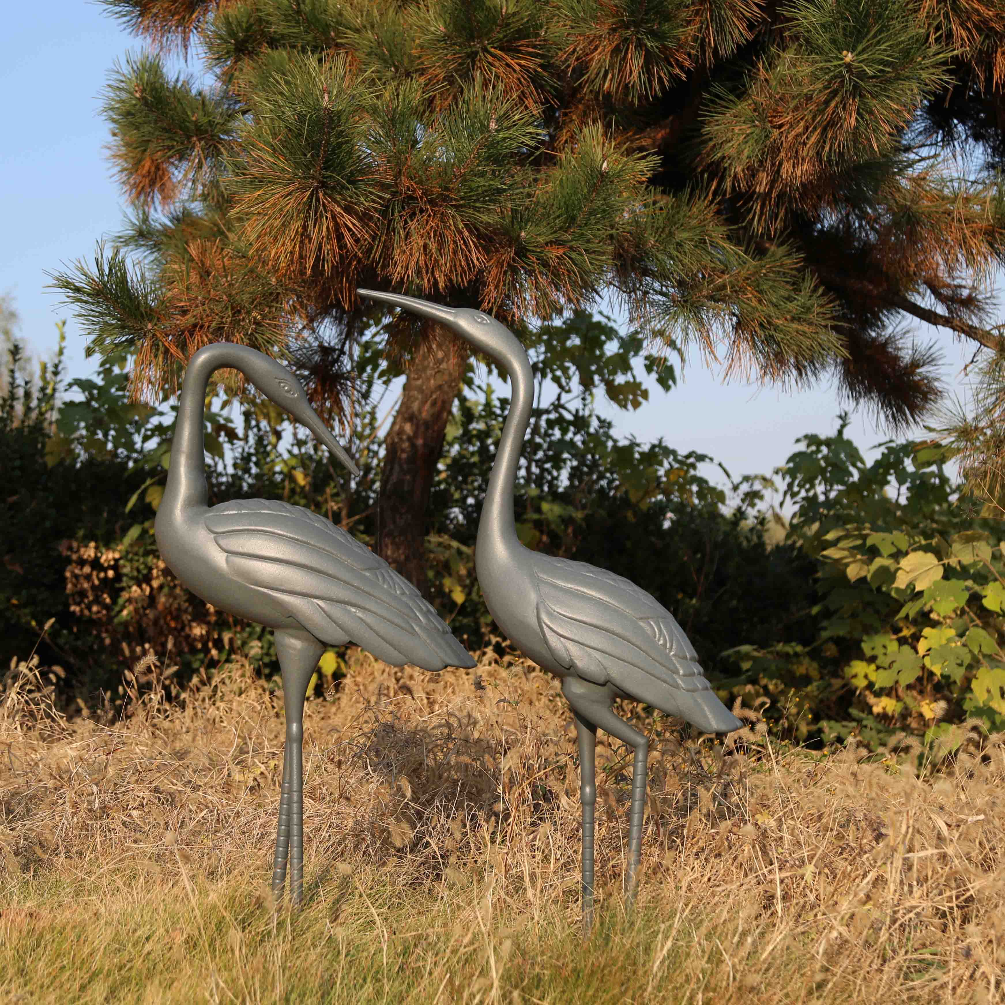 Crane Pair - Slate Grey