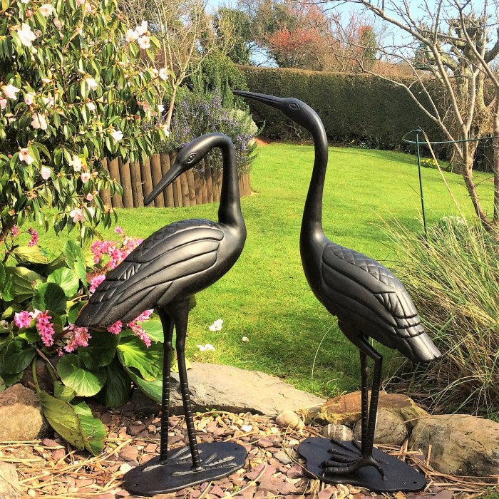 Crane Pair - Antique Bronze