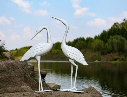 Crane Pair - White