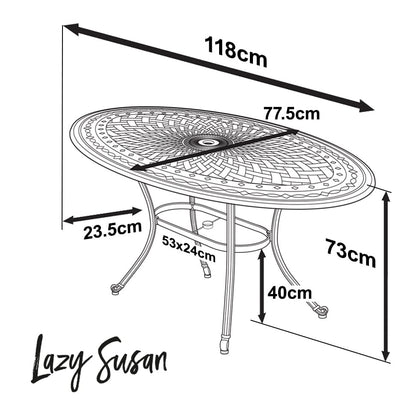 Daisie Table 2 Seater Set - Slate Grey