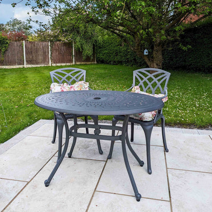 Daisie Table 2 Seater Set - Slate Grey