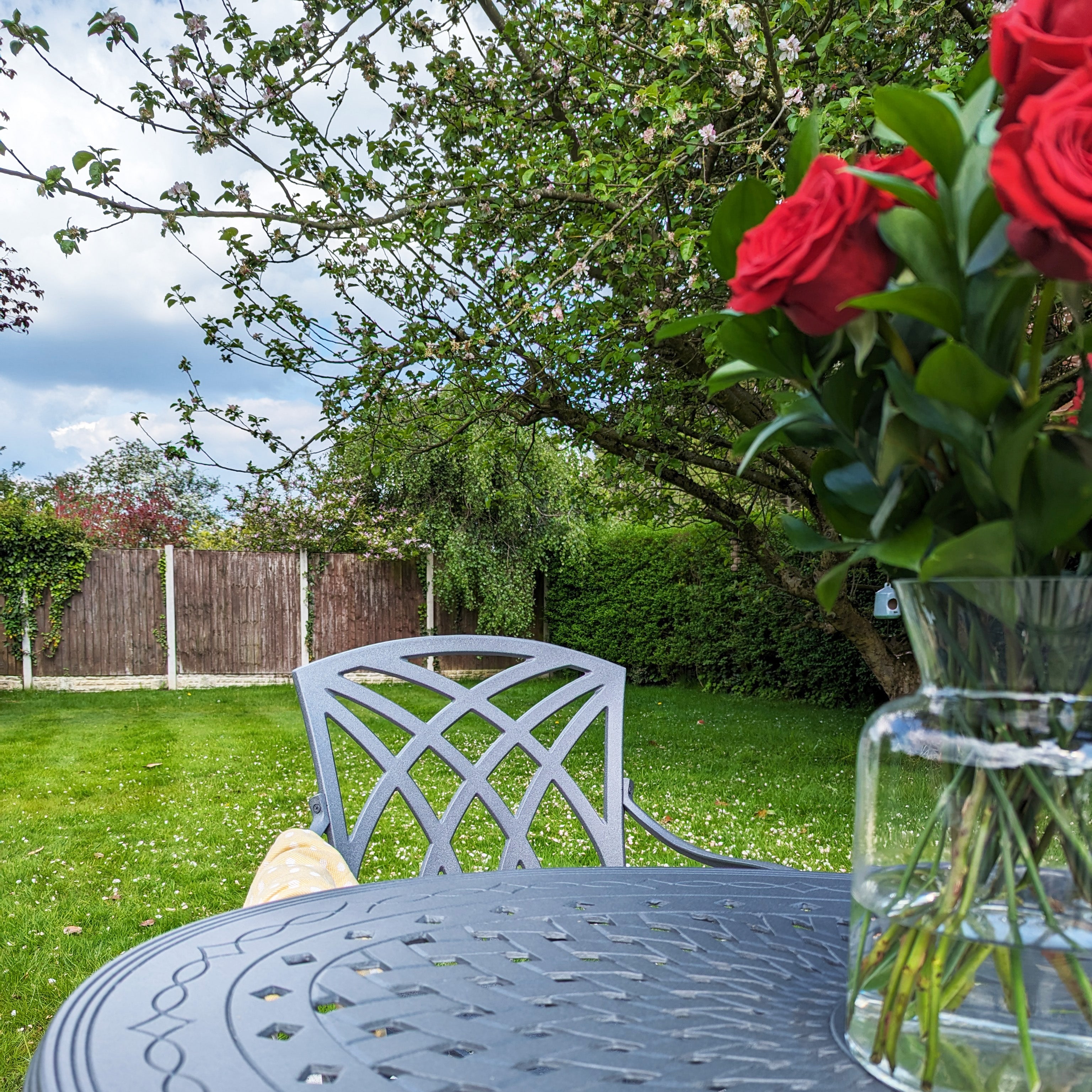 Daisie Table 2 Seater Set - Slate Grey