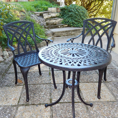 Eve Bistro Table 2 Seater Set - Antique Bronze