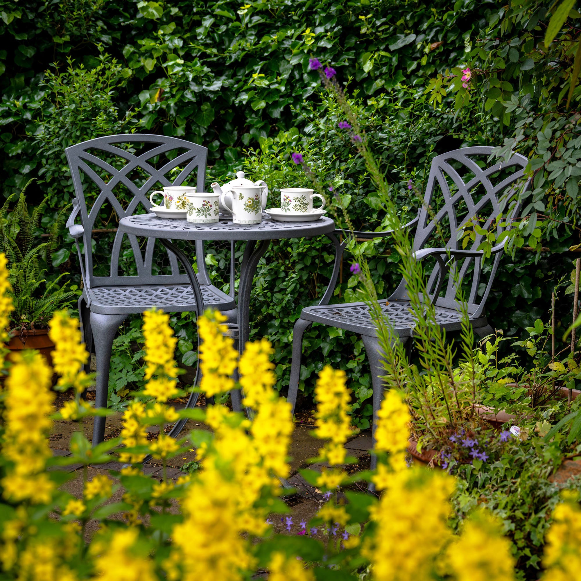 Eve Bistro Table 2 Seater Set - Slate