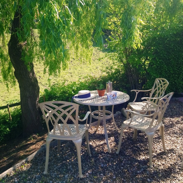 Hannah Table 2 Seater Set - Sandstone