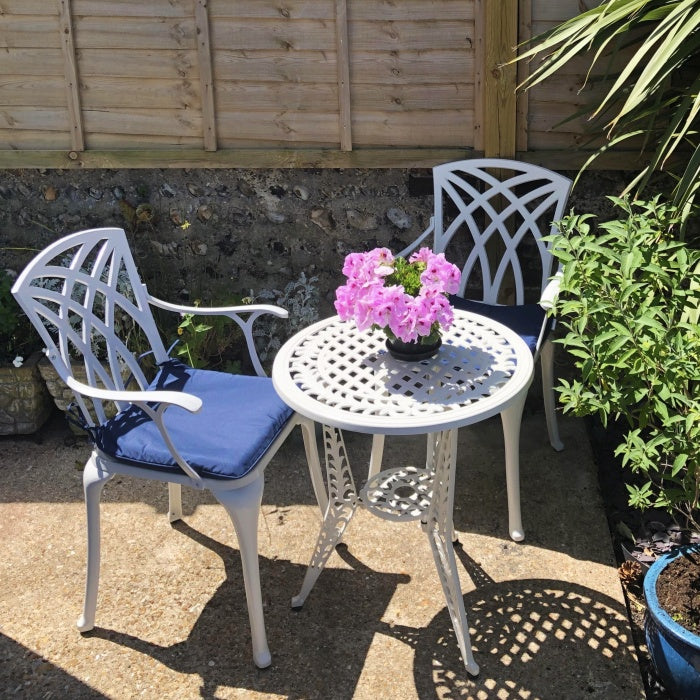 Ivy Bistro Table 2 Seater Set - White