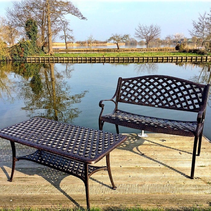 Claire Table 2 Seater Set - Antique Bronze