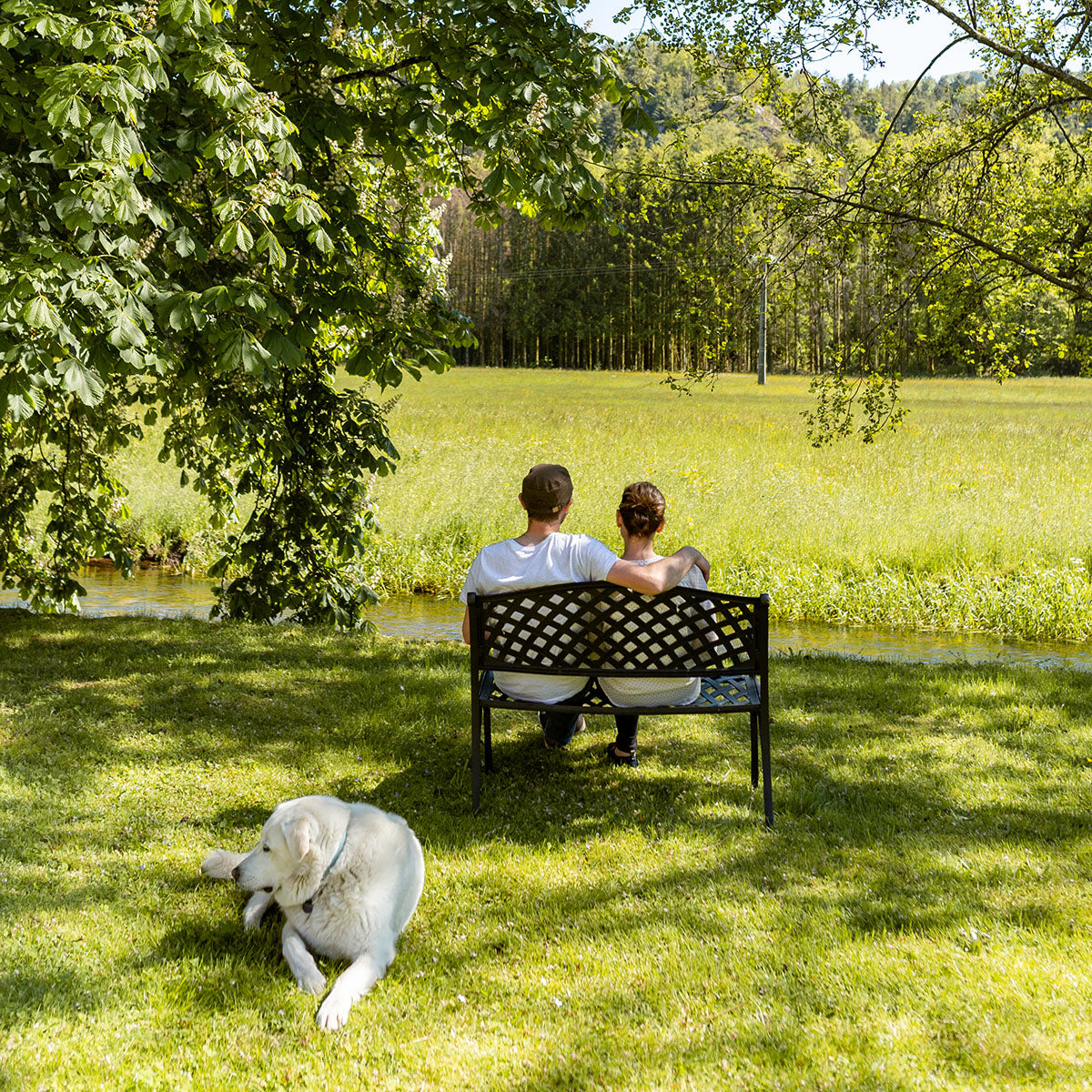 Jasmine Bench - Antique Bronze