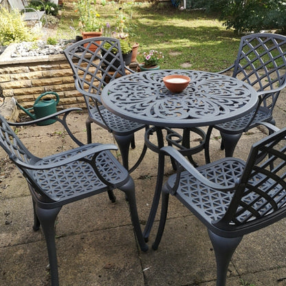 Jill Table 4 Seater Set - Slate