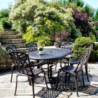 June Table 6 Seater Set - Antique Bronze