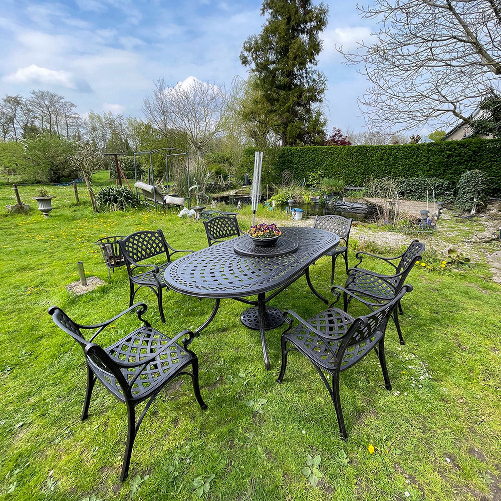 June Table 6 Seater Set - Antique Bronze