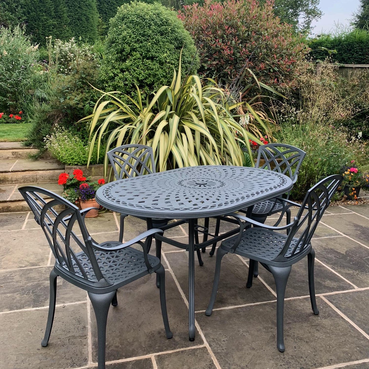 June Table 4 Seater Set - Slate