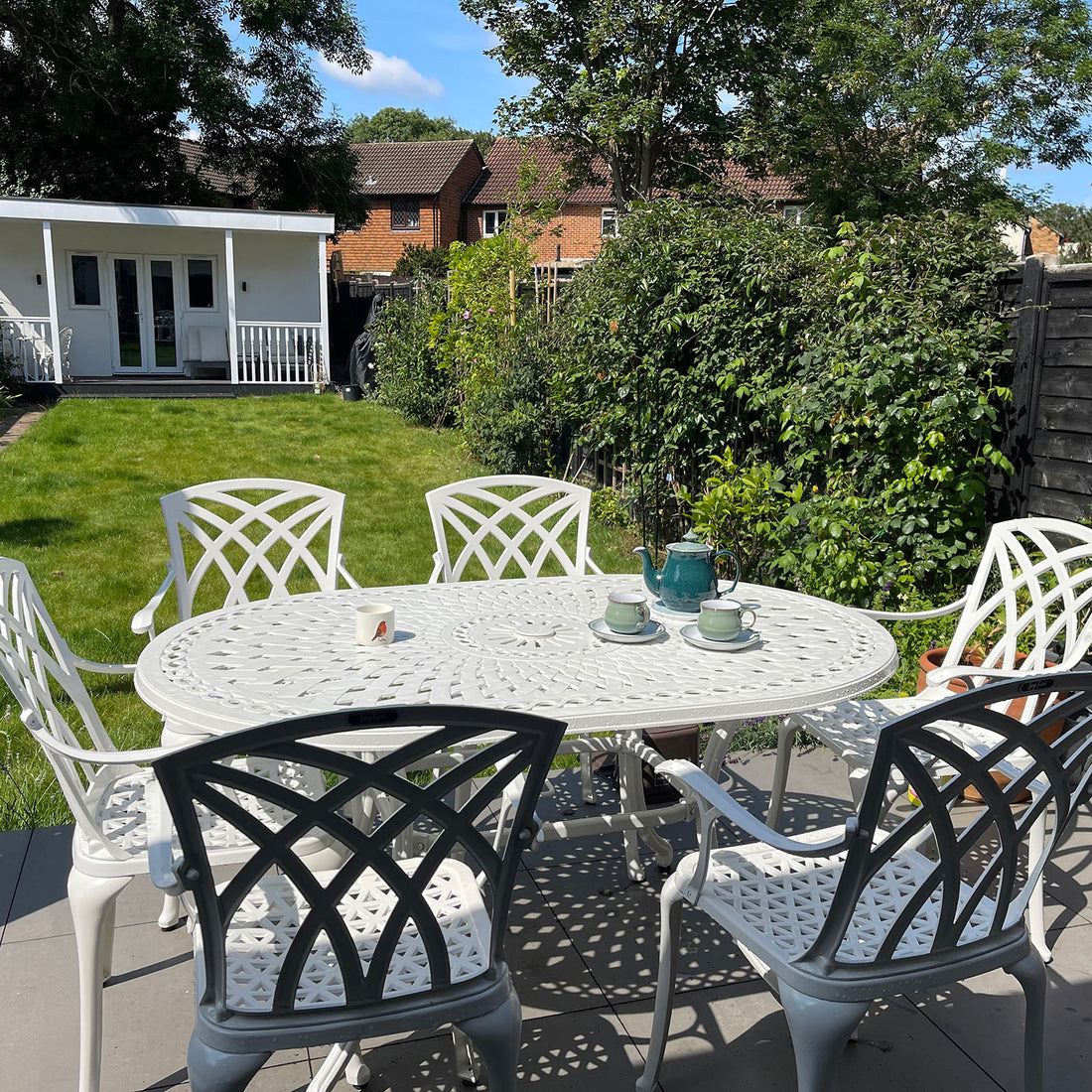 June Table 6 Seater Set - White