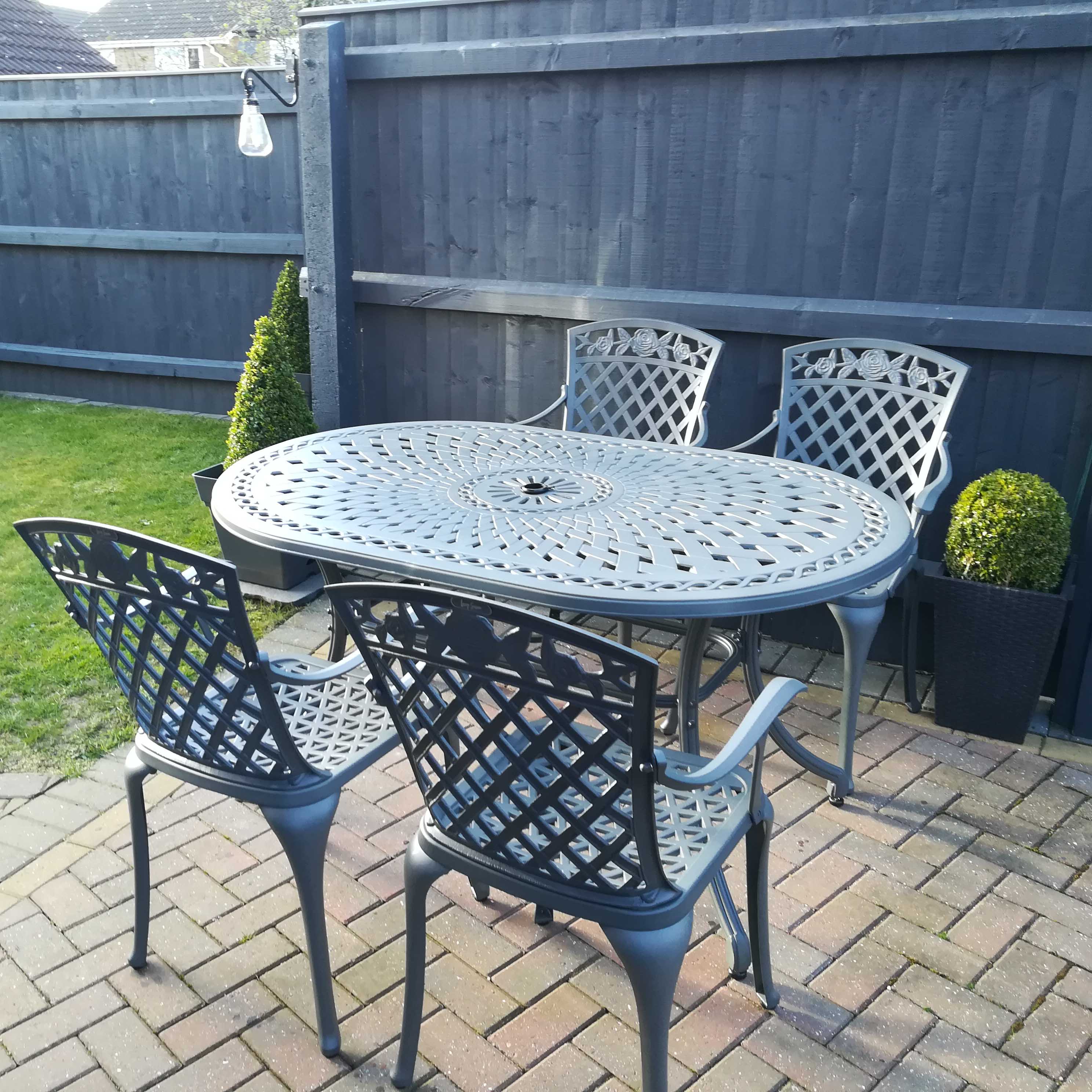 June Table 4 Seater Set - Slate