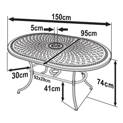 June Table 4 Seater Set - Slate