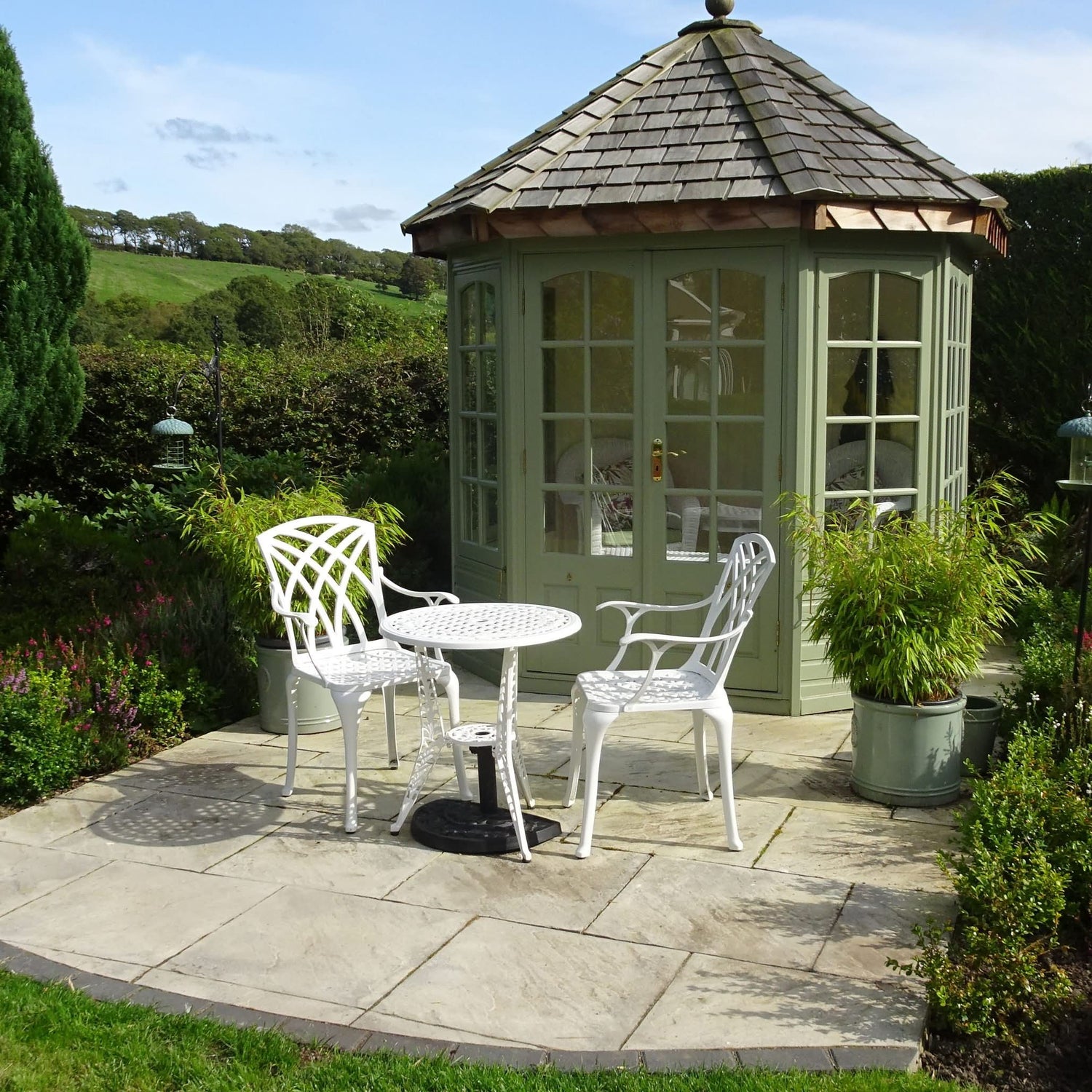 Ivy Bistro Table 2 Seater Set - White