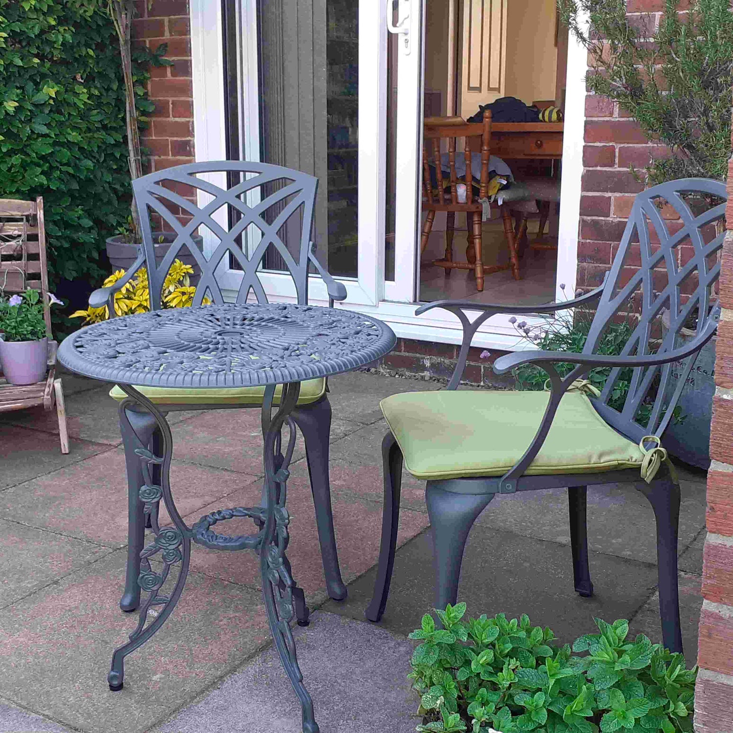 London Rose Table 2 Seater Set - Slate