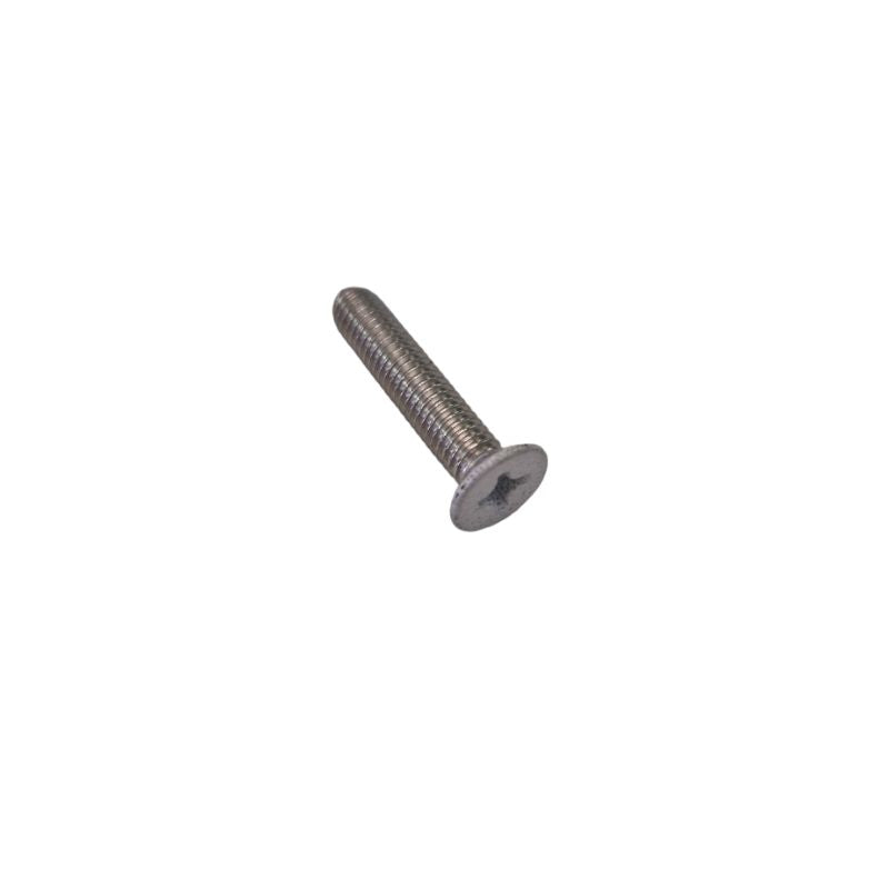 M6 25mm Countersunk Bolt - White