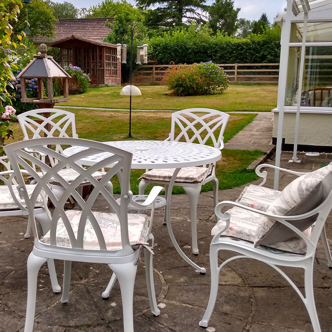 Mia Table 4 Seater Set - White