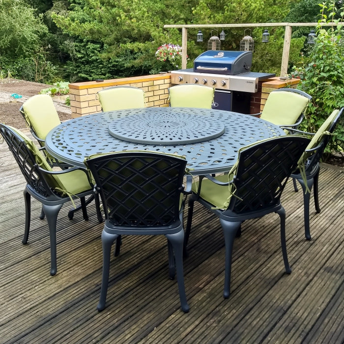 Olivia Table 8 Seater Set - Slate