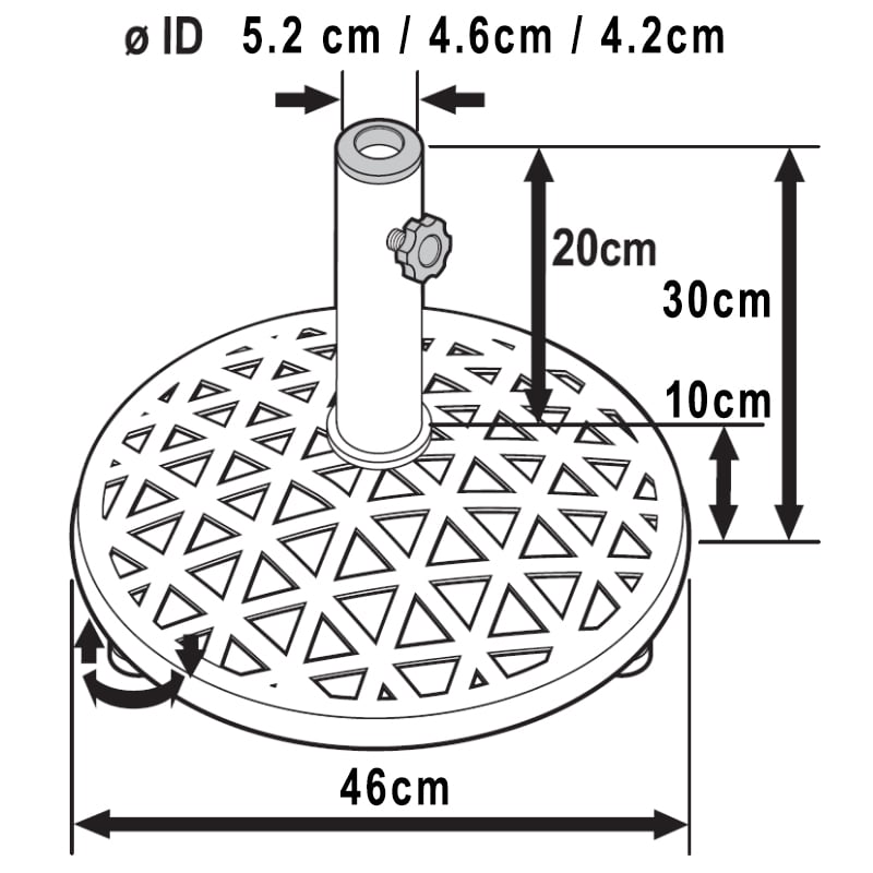 Parasol Base - White