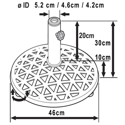 Parasol Base - White