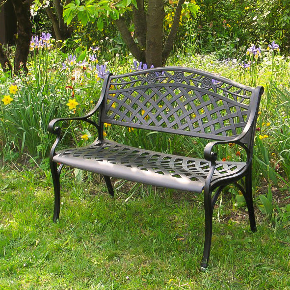 Rose Bench Set - Antique Bronze