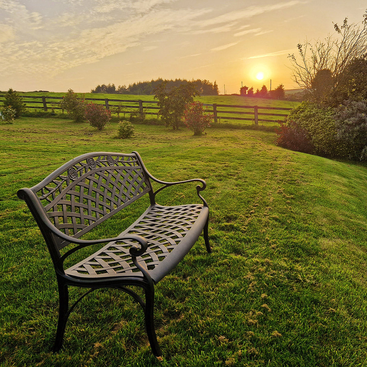 Rose Bench - Antique Bronze