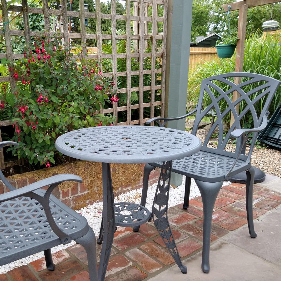 Rose Table Set 2 Seater Set - Slate