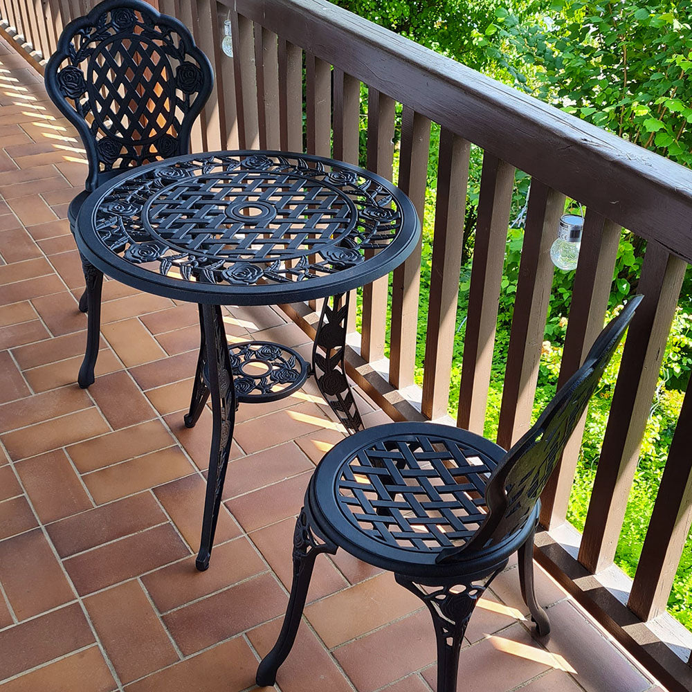 Rose Bistro Set 2 Seater Set - Antique Bronze