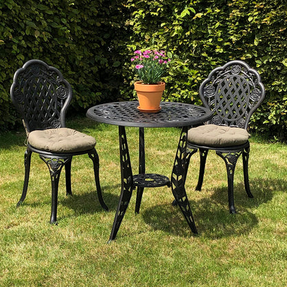 Rose Bistro Set 2 Seater Set - Antique Bronze