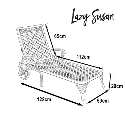 Rose Lounger - Antique Bronze