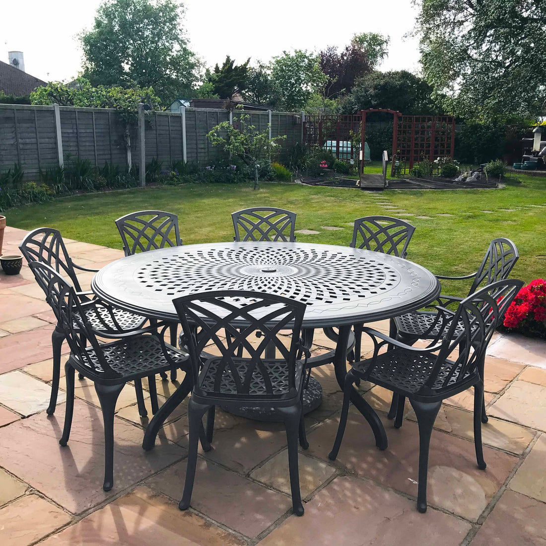 Rosie Table 10 Seater Set - Slate