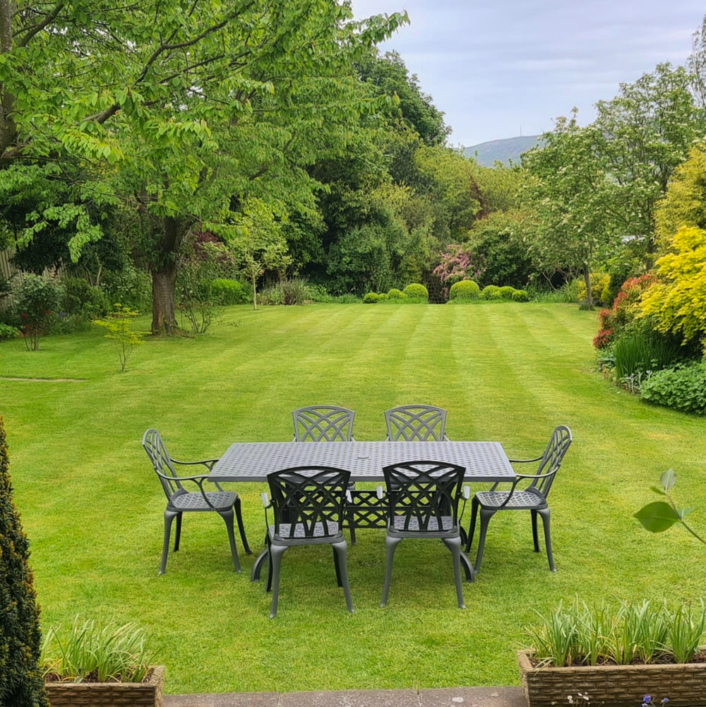 Sophia Table 6 Seater Set - Slate Grey