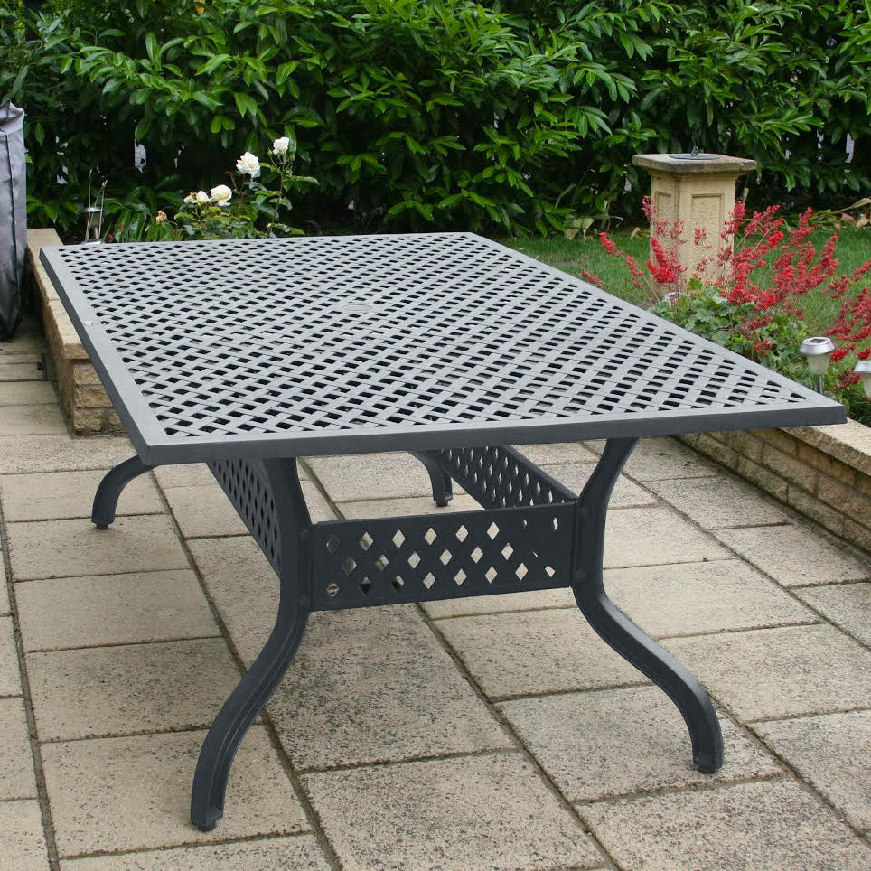 Sophia Table 6 Seater Set - Slate Grey