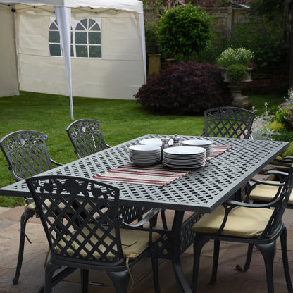 Sophia Table 6 Seater Set - Slate Grey