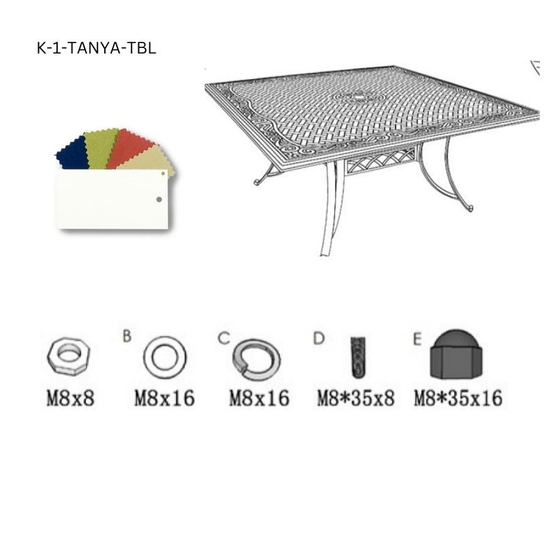 Set Of Fixings For Tanya Table KaiLian - White