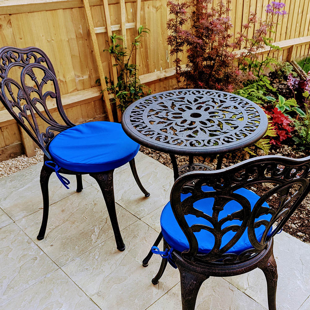 The Tulip Bistro Set 2 Seater Garden Table Bronze Lazy Susan