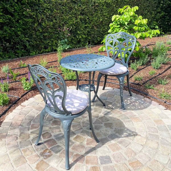 Tulip Bistro Set 2 Seater Set - Slate