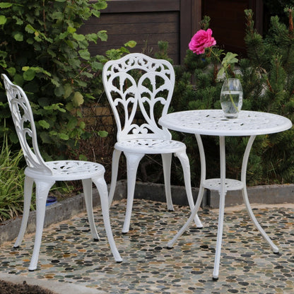 Tulip Bistro Set 2 Seater Set - White