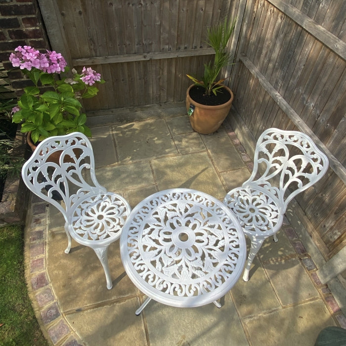 Tulip Bistro Set 2 Seater Set - White