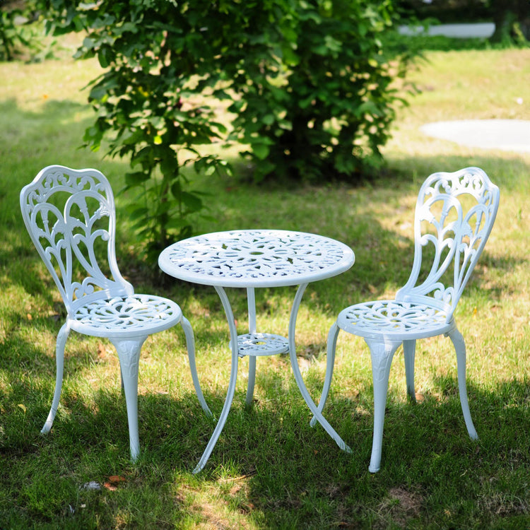 Tulip Bistro Set 2 Seater Set - White