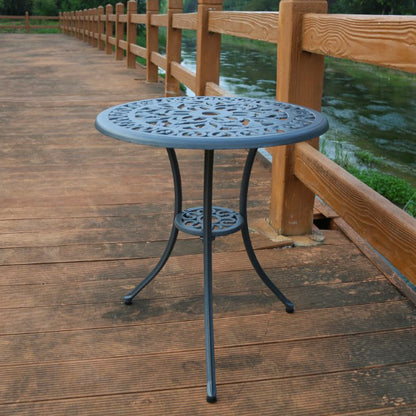 Tulip Bistro Table - Slate Grey